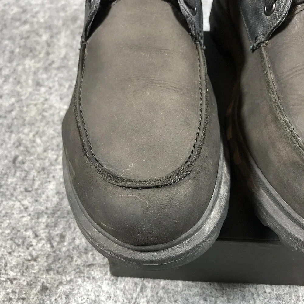 Sorel Boots Mens 15 Black Leather Waterproof Snow Lace Up NM2631-010